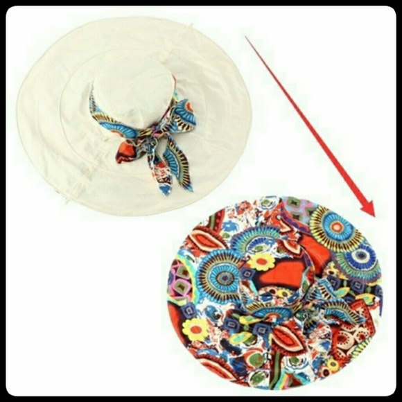 WIDE BRIM UV BEACH SUN HAT IN KHAKI - Picture 2 of 4